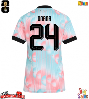 Belgium Amadou Onana #24 Replica Away Stadium Shirt for Women World Cup 2026 Short Sleeve